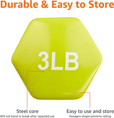 Amazon Basics Vinyl Coated Dumbbell Hand Weights